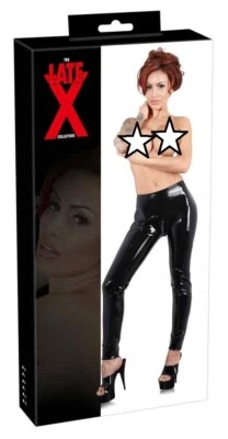 LATE X Latex Leggings Schwarz Black Sexy Gothic Erotisch Fetisch Frauen XS - 2XL