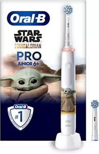 Oral-B Kids Electric Toothbrush 6+ Star Wars Mandalorian 3 Modes | Rechargeable - Picture 1 of 9