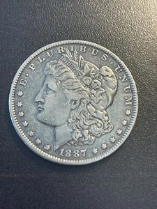 1887 O Morgan Dollar AU - Picture 1 of 4