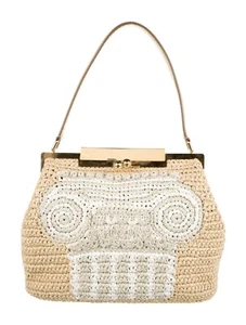 Dolce Gabbana Raffia Pillar Painted handbag - Picture 1 of 5