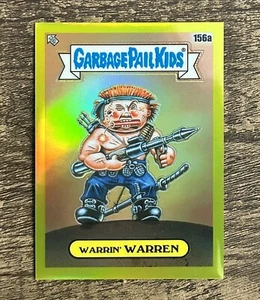 2021 Garbage Pail Kids Chrome Series 4 Yellow Refractor/275 Warrin' Warren 156a - Picture 1 of 2