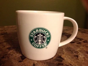 Taza de café Starbucks 2008 12 onzas nuevo hueso chino logotipo verde coleccionable - Imagen 1 de 10