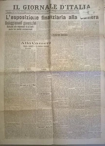 IL GIORNALE D'ITALIA 17 DICEMBRE 1919 L'ESPOSIZIONE FINANZIARIA ALLA CAMERA 672 - Imagen 1 de 1