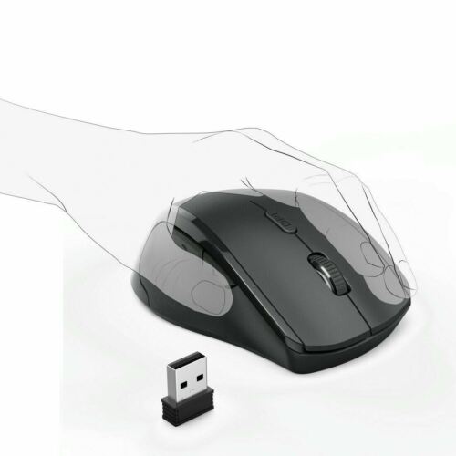 Hama Left-handed Mouse Riano black  Ergonomic Optical 7 Button for Game, PC