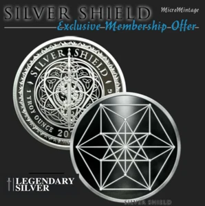 2021 | Sacred Geo#17 - Vector Equilibrium| 1 oz. Silver Shield Proof | Micromibt - Bild 1 von 5
