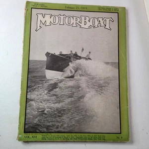 Motor Boat Magazine Feb 25 1919 Boat Racing Sailing + More Antique Boating - Imagen 1 de 11