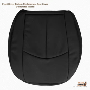 2008 2009 Mercedes Benz E350 Driver Bottom Perforated Leather Seat Cover Black - Picture 1 of 6