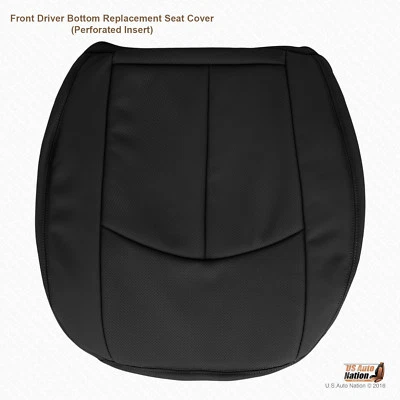 Mercedes Benz E350 2008 2009 parte inferior del conductor cubierta de asiento de cuero perforado negro Foto 1 de 4