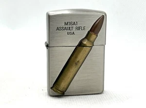 Rare! ZIPPO 1995 Limited Edition "M16A1 Assault Rifle USA" Bullet Charm Lighter - Picture 1 of 8