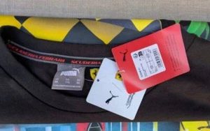 Puma Joshua Vides x Scuderia Ferrari Formula 1 Las Vegas Black T-Shirt XXL NWT - Picture 1 of 5