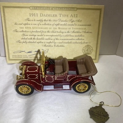 Matchbox 1911 DAIMLER TYPE A12 40th Anniversary Models of Yesteryear YMS05-M NOS - Image 1 of 4