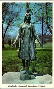 Pocahontas Monument, Jamestown, Virginia Postkarte - Bild 1 von 2