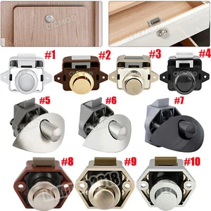 5-20x Push Button Catch Lock Pop Up Knob RV Caravan Boat Drawer Cabinet Lock - Picture 1 of 28