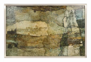 Madura Abstract Oil Painting on Canvas Mixed Media Mid Century Modern Vintage - Picture 1 of 7