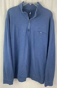 Johnnie-O 1/4 Zip Sweater Herren XL Blau Pulli - Bild 1 von 9