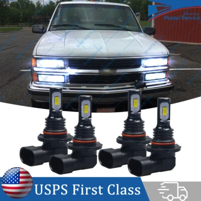 For Chevy C/K Pickup Silverado Suburban Tahoe 1994-1998 - 4X LED Headlamp Bulb - Image 1 of 4
