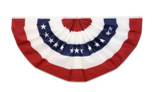 Embroidered USA Bunting Flag 1.5x3ft Embroidered American Bunting Flag - Picture 1 of 3