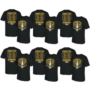 Pittsburgh Penguins 2016 Stanley Cup Champions Black T-Shirt Men's Bulk Lot - Picture 1 of 3