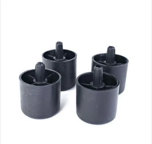 4 x 40mm Deslizadores de Plástico Negro Pies de Moño para Base de Cama Diván, Sofás, Sillas - Imagen 1 de 9