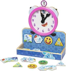 Melissa & Doug Blue's Clues & You! Wooden Tickety Magnetic Clock 31 Pieces - Picture 1 of 13