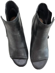 Women's Nicole Ania Open Toe Bootie, black, Size 8.5 EUC - Picture 1 of 13