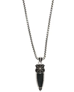 Stephen Webster Pave sapphire Dagger Pendant necklace in sterling silver 24" - Picture 1 of 3