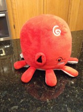 Awkward Octopus Squid Red Plush Stuffed Pet Friend