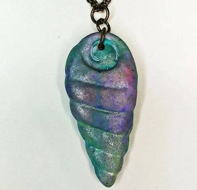 Unicorn Seashell Pendant Necklace with Adjustable 18 inch Chain Lobster Clasp - Image 1 of 3