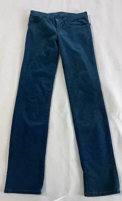 Pantalones de mezclilla de terciopelo de pana verde marca J talla 25 pierna ajustada tiro medio 514F217 Foto 1 de 4