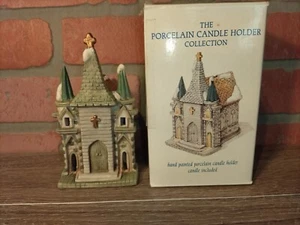 VTG The Porcelain Candle Holder Collection Church Hand-Painted Votive - Picture 1 of 7