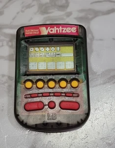 Yahtzee Electronic Game Vintage Milton Bradley Handheld 1995 CLEAR BACK  Working - Picture 1 of 6