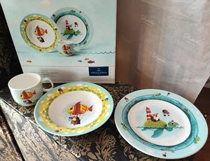 Villeroy & Boch "Adventures Of Chewy" Set Pappa Bambino Porcellana 3 Pezzi - Foto 1 di 6