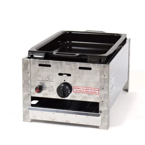 Edelstahl Gasgrill Gasbräter 1-flammig (3,65kW) emaillierte Pfanne Gastro P1EM - Bild 1 von 5