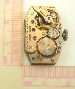 Gruen Guild 153 Wrist Watch Movement - Good Balance - Parts Repair - Picture 1 of 5
