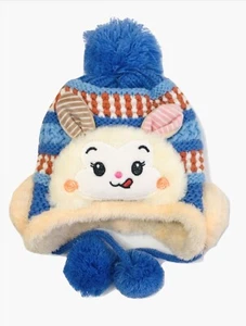 Beanie Hat, Toddler Little Boy Warm Winter Soft Lamb Beanie Hat Blue 2T - 3T - Picture 1 of 7