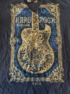 Hard Rock Couture Damen Large OSLO Grafik Freizeit Schlüsselloch T-Shirt - Bild 1 von 8