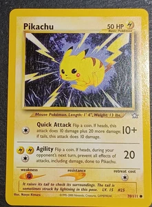 Pikachu 70/111 Neo Genesis Pokémon Card Non-Holo Common NM/MT- 2000 - NICE-SC-56 - Picture 1 of 2