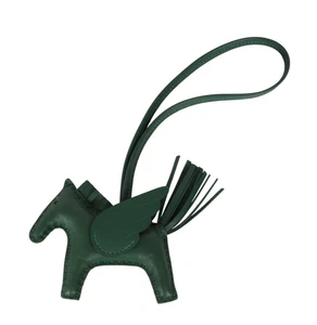 Hermes Rodeo Pegase PM Birkin Hac Charm Green Vert Moyen Leather Lambskin Travel - Picture 1 of 9