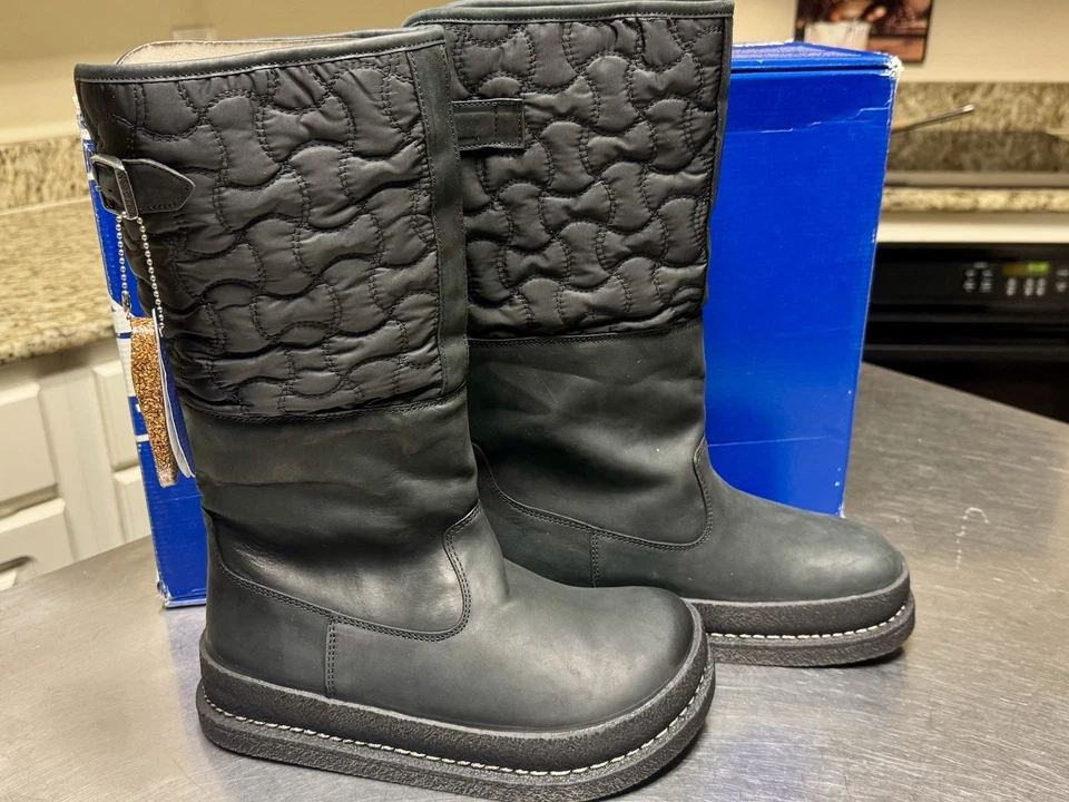 Birkenstock Iskut Boots Women’s Size 7 EU 38 Black Leather Fleece-Lined - Изображение 1 из 4