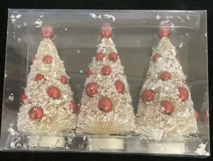 Neu mit Etikett Creative Co-op Flaschenbürste Bäume elfenbeinrot 3er-Pack 4 Zoll - Bild 1 von 5