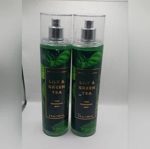 Bath and Body Works Lily & Green Tea Fine Fragrance Mist, 2- 8 Fl.Oz. Bottles - Picture 1 of 2