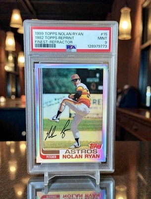 1982 Nolan Ryan 1999 Topps Finest Throwback Refractor PSA 9 Retrofractor - Image 1 of 2