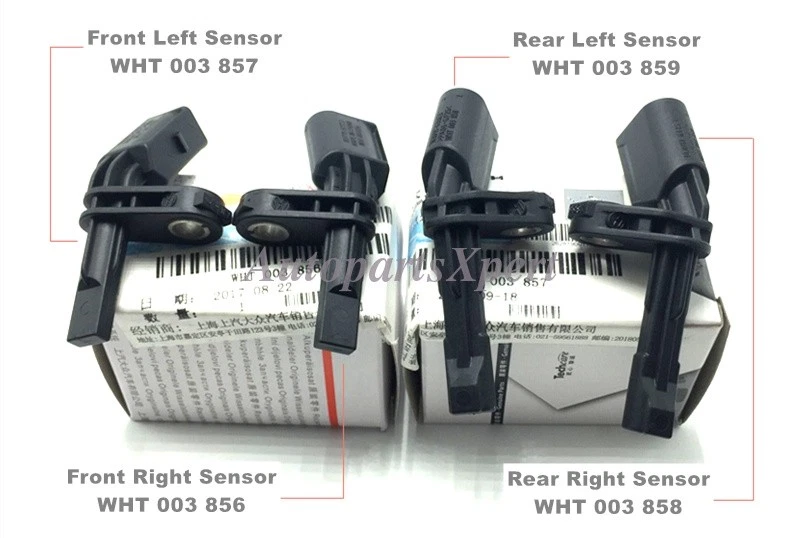 For Audi Q5 VW Passat Golf Jetta 4x OEM Front and Rear ABS Wheel Speed Sensor - Изображение 1 из 4
