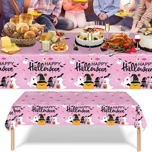 Pumpkin Ghost Pattern Halloween Tablecloth Table Runner Table Decoration - Picture 1 of 12