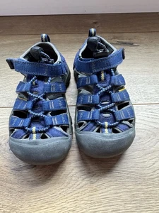 Keen Little Kids Child Sz 10 Newport H2 Sandals Waterproof Blue/Yellow Shoes - Picture 1 of 7