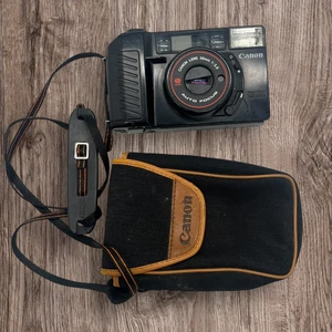 Canon AF35M Black 35mm Auto Focus Sureshot Point & Shoot Film Camera w/ Case - Picture 1 of 10