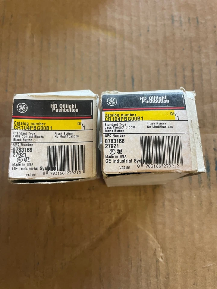 General Electric CR104PBG00B1 Pushbutton Operator Black Cap