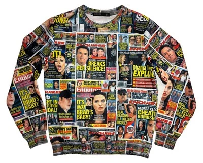 Sudadera National Enquirer Hudson OJ Simpson Obama Brad Pitt Angelina Adulto M Foto 1 de 4