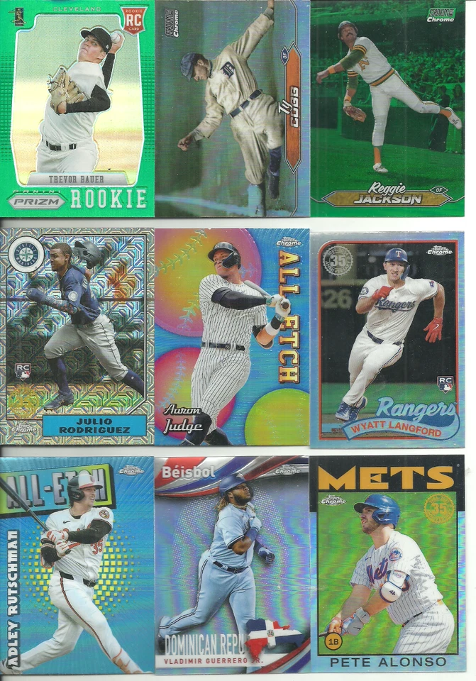 (100) MULTI-COLORED BASEBALL PRIZM & REFRACTOR CARDS!!!!TROUT~SOTO!!!STARS!!! - Image 1 of 1