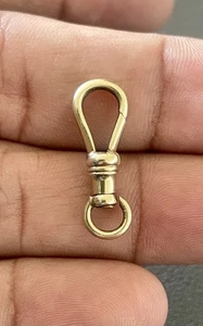 VIKTORIANISCHER 14KT GOLD GROSSER HUND CLIP VERSCHLUSS FÜR TASCHENUHR KETTE (L31) - Bild 1 von 5